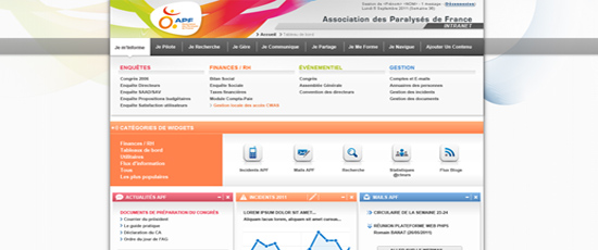 Création graphique intranet, developpement html, css