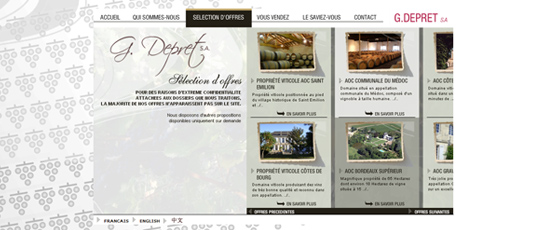 site internet vitrine en html/php, charte graphique