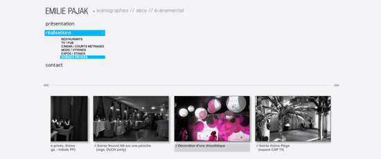 site internet flash,Intro vidéo & musique, Galerie / Portfolio