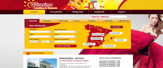 Création graphique site de tourisme, reservation en ligne