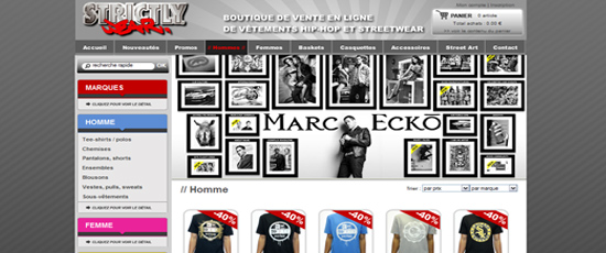 charte graphique site internet, boutique en ligne